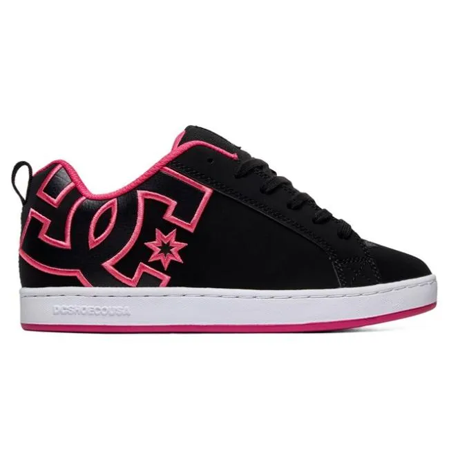 Women Sneakers DC Women039s Court Graffik Shoes BlackPink Stencil