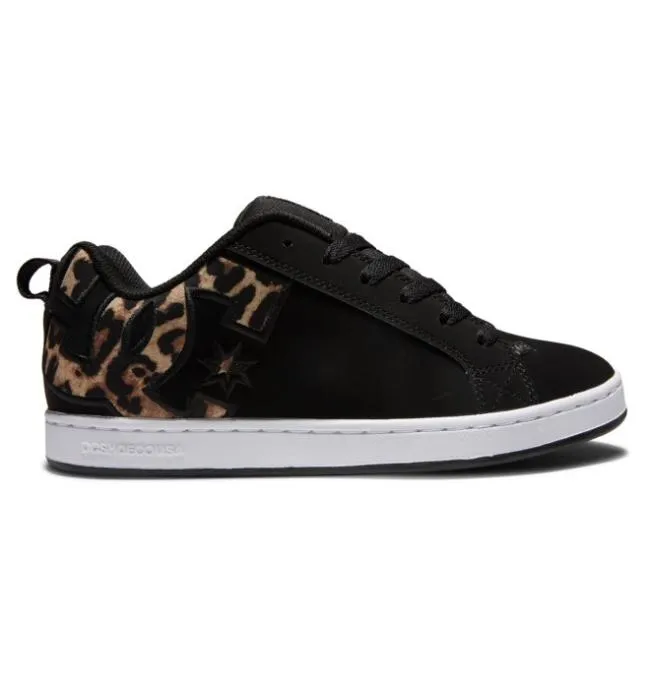 Women Sneakers DC Women039s Court Graffik Shoes BlackWhiteBlack Print