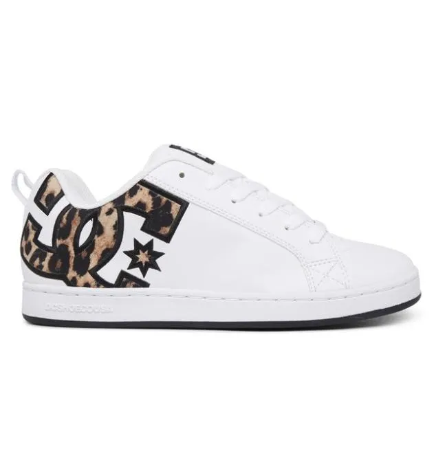 Women Sneakers DC Women039s Court Graffik Shoes Leopard Print