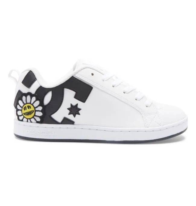 Women Sneakers DC Women039s Court Graffik Shoes WhiteBlackYellow