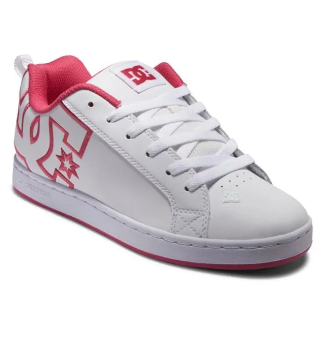 Women Sneakers DC Women039s Court Graffik Shoes WhiteCrazy PinkWhite Women Sneakers DC Women039s Court Graffik Shoes WhiteCrazy PinkWhite