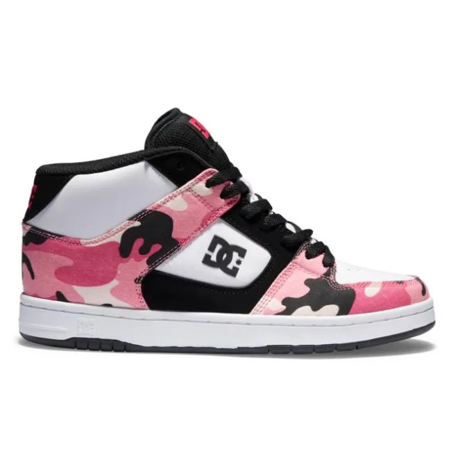 Women Sneakers DC Women039s Manteca 4 MID MidTop Shoes BlackCrazy Pink Camo