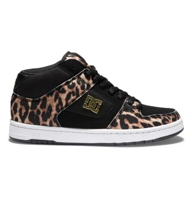 Women Sneakers DC Women039s Manteca 4 MID MidTop Shoes Leopard Print