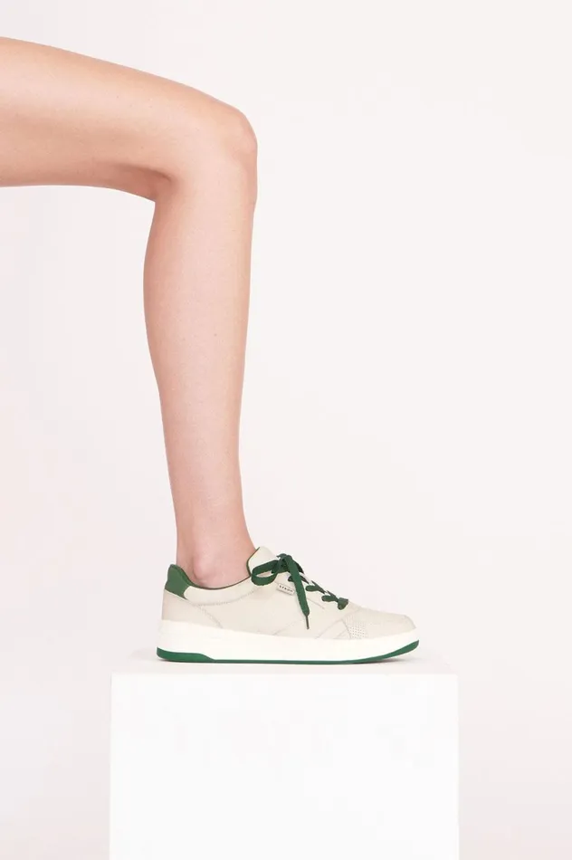 Women Sneakers STAUD KEDS X STAUD THE COURT SNEAKER CREAM GREEN Women Sneakers STAUD KEDS X STAUD THE COURT SNEAKER CREAM GREEN