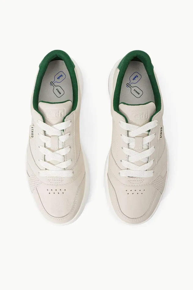 Women Sneakers STAUD KEDS X STAUD THE COURT SNEAKER CREAM GREEN Women Sneakers STAUD KEDS X STAUD THE COURT SNEAKER CREAM GREEN