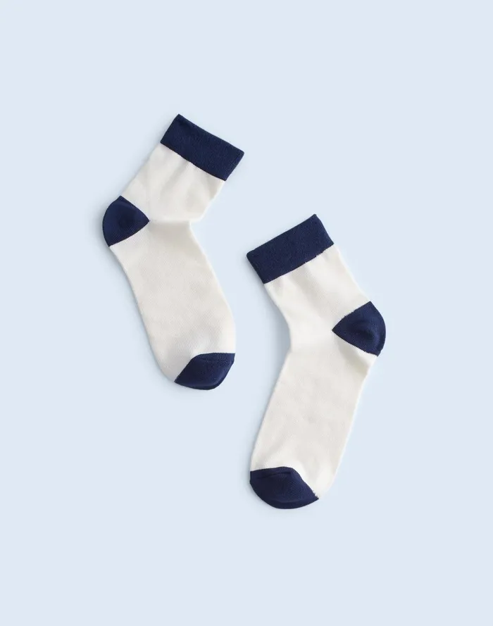 Women Socks Madewell Colorblock Ankle Socks