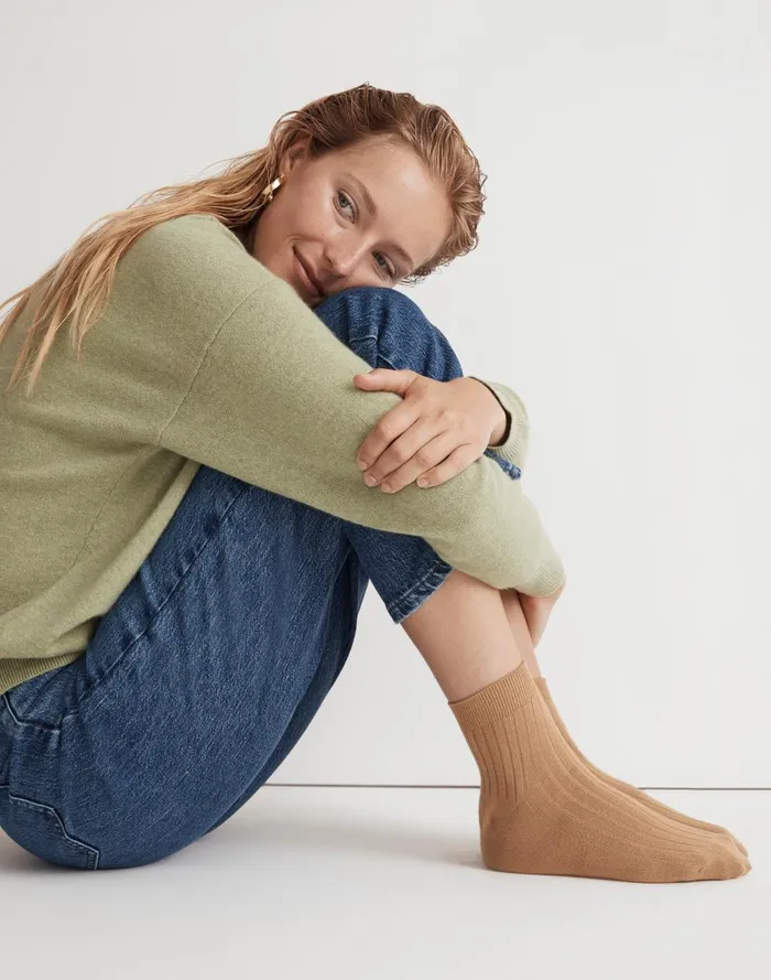 Women Socks Madewell ThreePack Slinky Ankle Socks