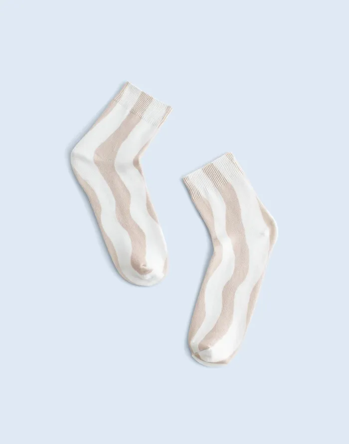 Women Socks Madewell WavyPattern Ankle Socks