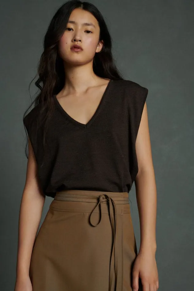 Women SONIA JUMPER Dark Brown Soeur Jumpers and Cardigans