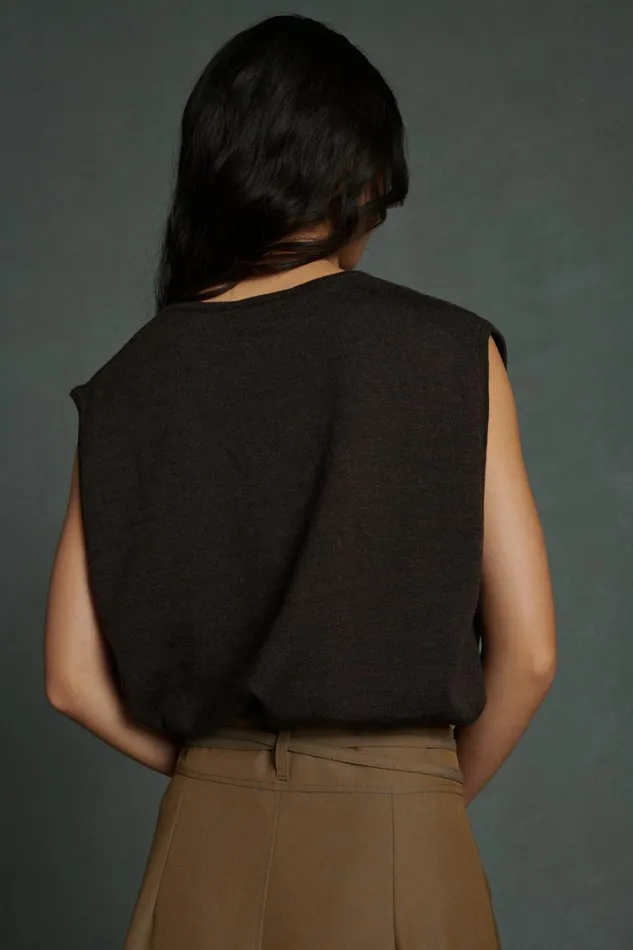 Women SONIA JUMPER Dark Brown Soeur Jumpers and Cardigans