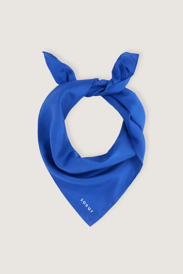 Women SQUARE SCARF Blue Soeur Scarves
