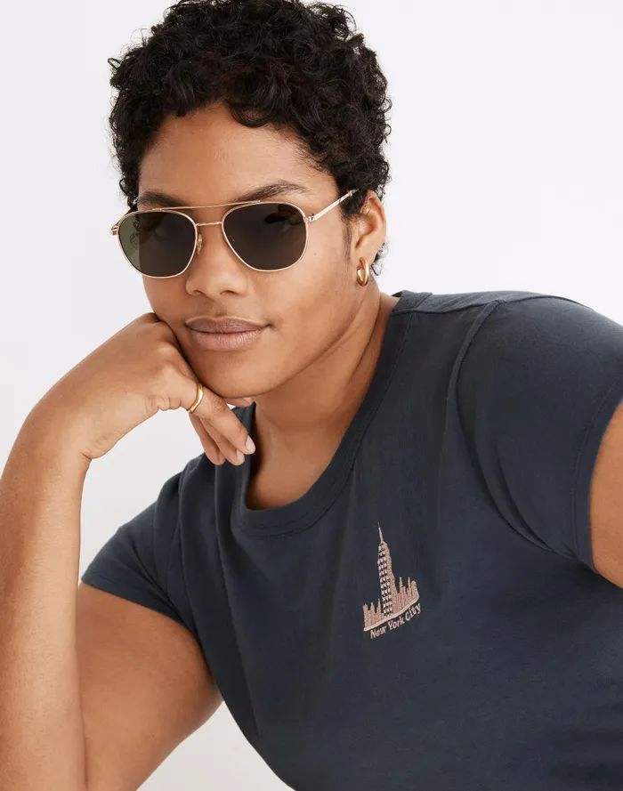 Women Sunglasses Madewell Suffolk Aviator Sunglasses