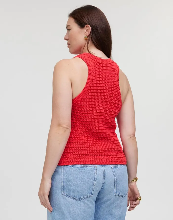 Women Sweaters Madewell CrochetKnit Crewneck Sweater Tank
