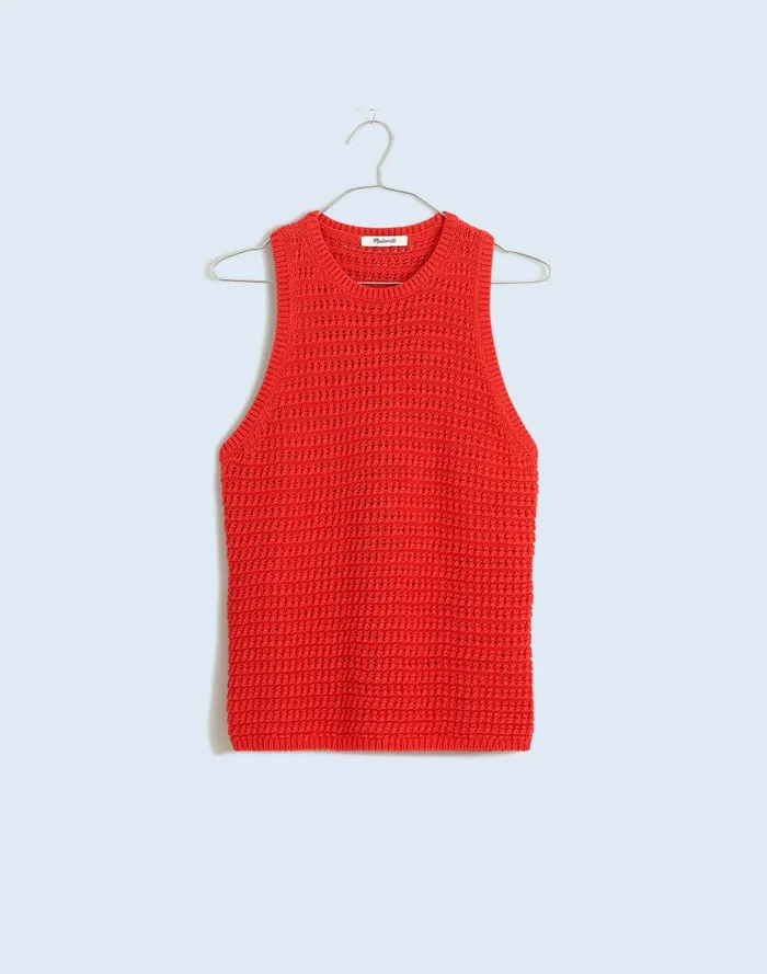 Women Sweaters Madewell CrochetKnit Crewneck Sweater Tank