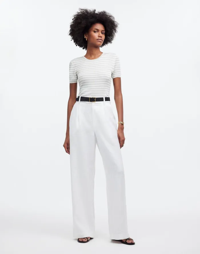 Women Sweaters Madewell MicroRib Sweater Tee