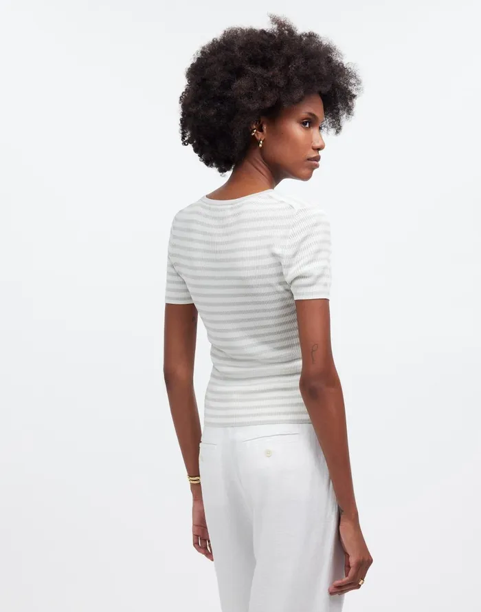 Women Sweaters Madewell MicroRib Sweater Tee