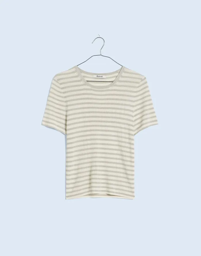 Women Sweaters Madewell MicroRib Sweater Tee