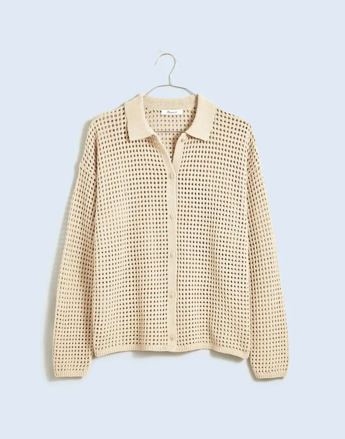 Women Sweaters Madewell OpenStitch Polo Cardigan Sweater