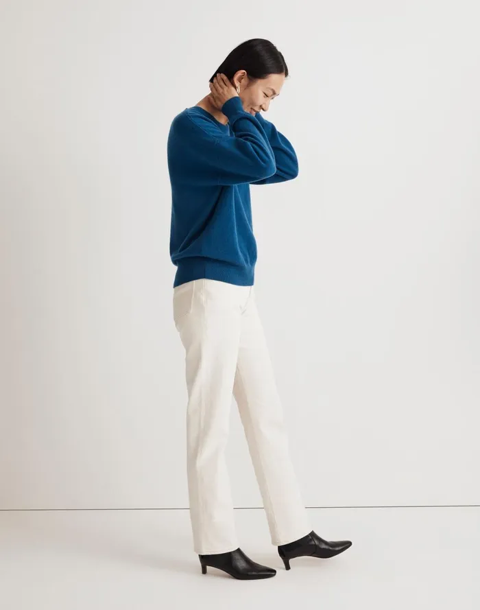 Women Sweaters Madewell Responsible Cashmere Oversized Crewneck Sweater