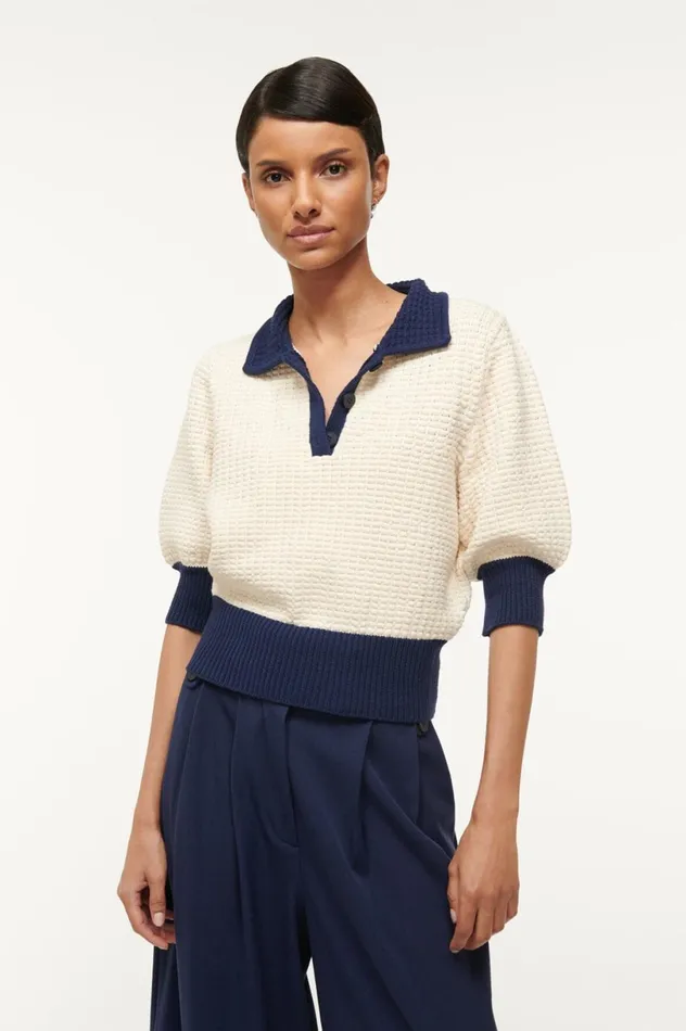 Women Sweaters STAUD STAUD ALTEA SWEATER IVORY NAVY