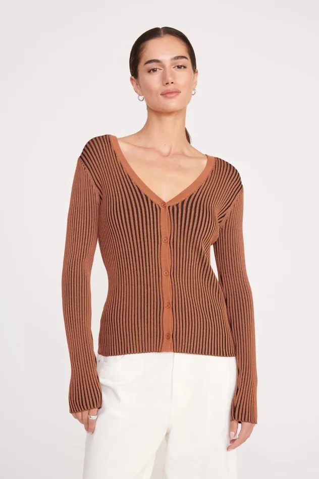Women Sweaters STAUD STAUD CARGO SWEATER BLACK TAN
