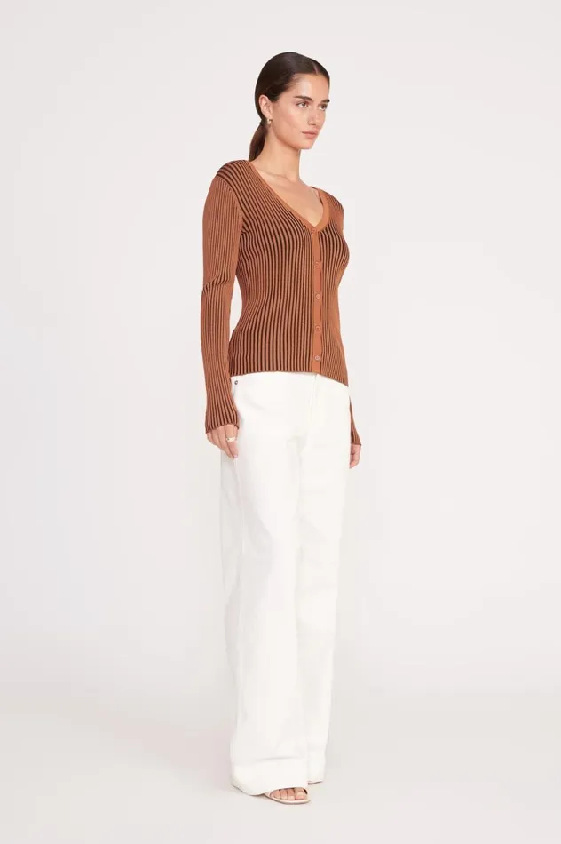Women Sweaters STAUD STAUD CARGO SWEATER BLACK TAN Women Sweaters STAUD STAUD CARGO SWEATER BLACK TAN