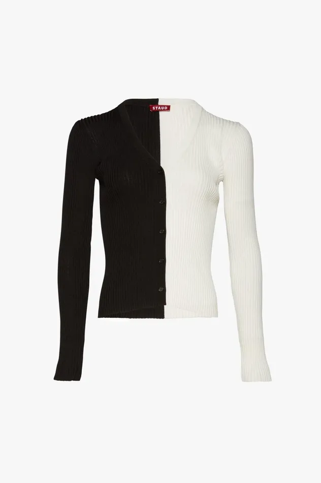 Women Sweaters STAUD STAUD CARGO SWEATER BLACK WHITE Women Sweaters STAUD STAUD CARGO SWEATER BLACK WHITE