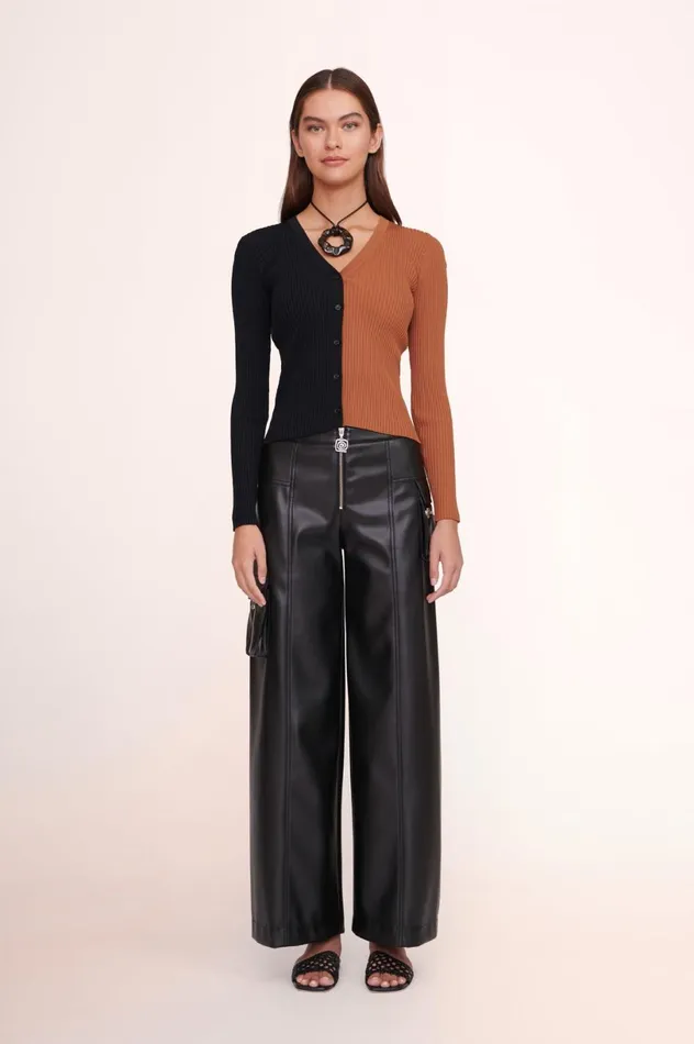 Women Sweaters STAUD STAUD CARGO SWEATER TAN BLACK Women Sweaters STAUD STAUD CARGO SWEATER TAN BLACK