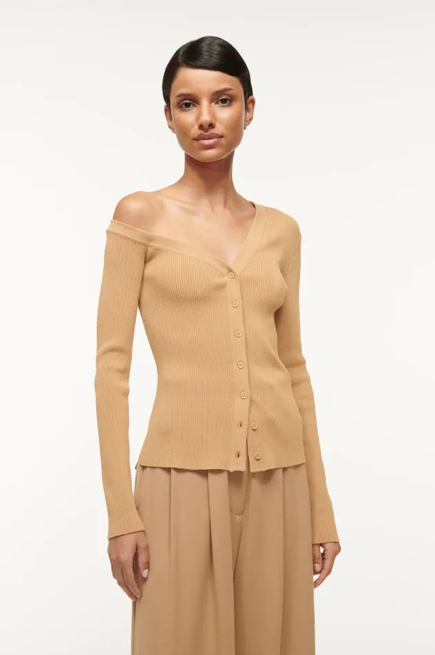 Women Sweaters STAUD STAUD CRAFTSMAN SWEATER CAMEL
