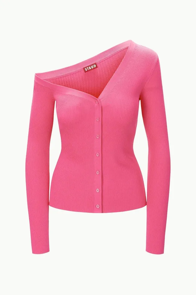 Women Sweaters STAUD STAUD CRAFTSMAN SWEATER PUNCH Women Sweaters STAUD STAUD CRAFTSMAN SWEATER PUNCH