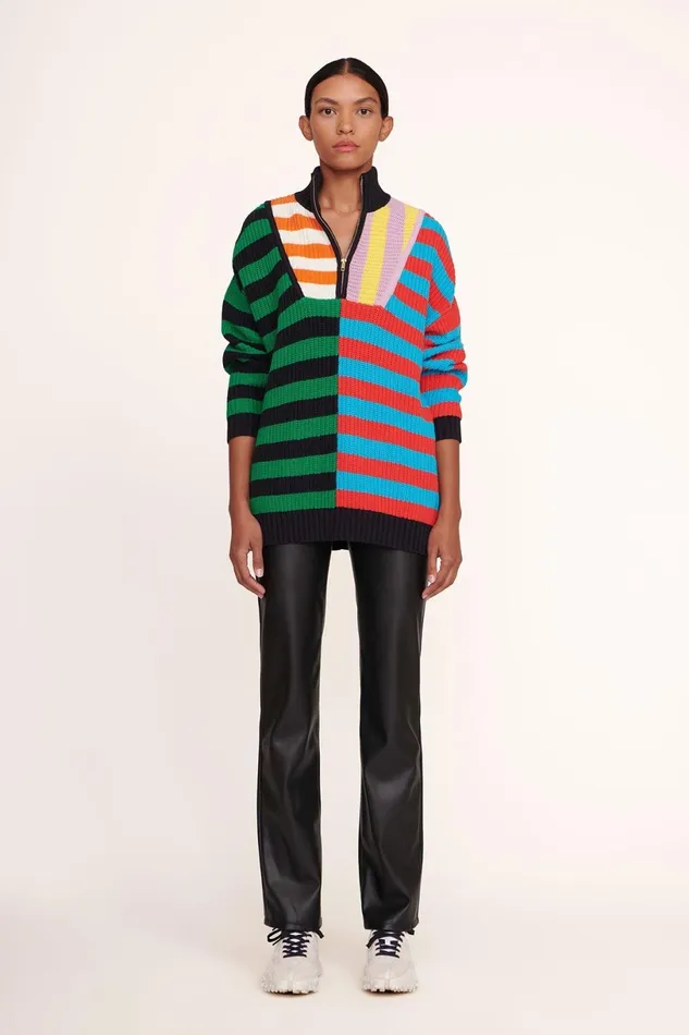 Women Sweaters STAUD STAUD HAMPTON SWEATER CABANA STRIPE MULTI Women Sweaters STAUD STAUD HAMPTON SWEATER CABANA STRIPE MULTI