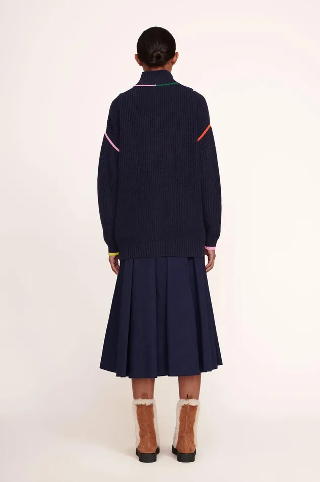 Women Sweaters STAUD STAUD HAMPTON SWEATER NAVY MULTI Women Sweaters STAUD STAUD HAMPTON SWEATER NAVY MULTI