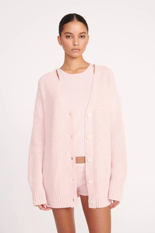 Women Sweaters STAUD STAUD MATILDA CARDIGAN CHERRY BLOSSOM