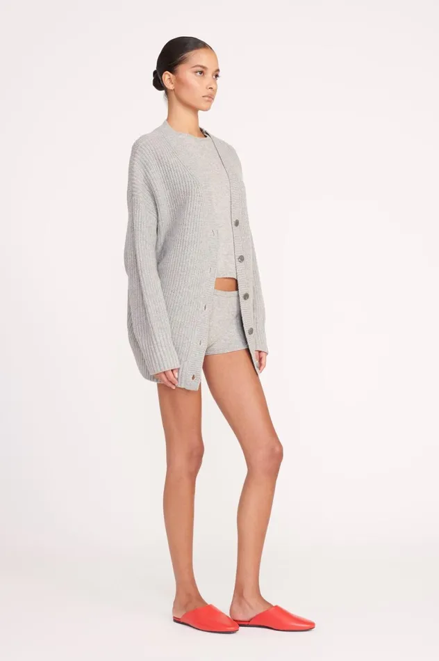 Women Sweaters STAUD STAUD MATILDA CARDIGAN HEATHER GREY Women Sweaters STAUD STAUD MATILDA CARDIGAN HEATHER GREY