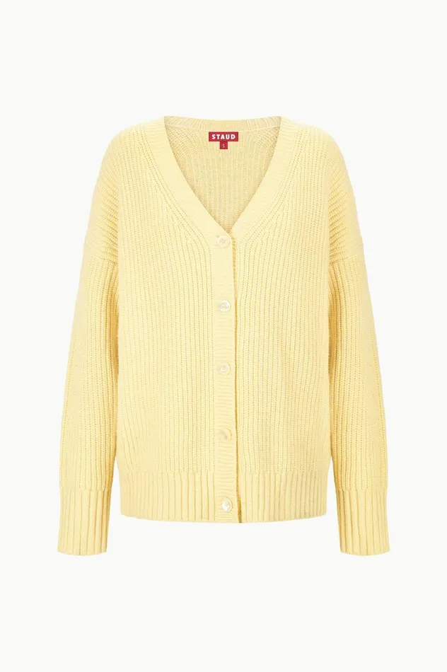 Women Sweaters STAUD STAUD MATILDA CARDIGAN LEMON DROP Women Sweaters STAUD STAUD MATILDA CARDIGAN LEMON DROP