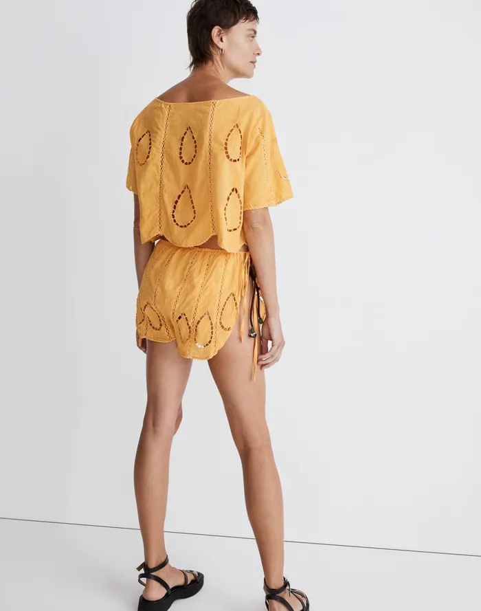 Women Swim Madewell Agua Bendita Bree CoverUp Shorts