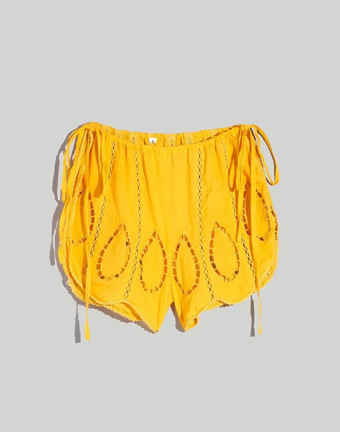 Women Swim Madewell Agua Bendita Bree CoverUp Shorts