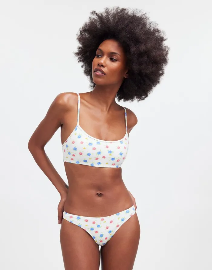 Women Swim Madewell Frankies Bikinis Bay View Cotton Top