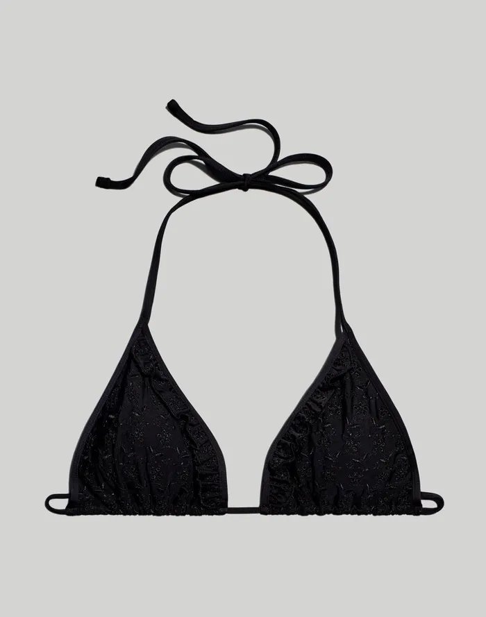 Women Swim Madewell Frankies Bikinis Camilla Eyelet Bikini Top