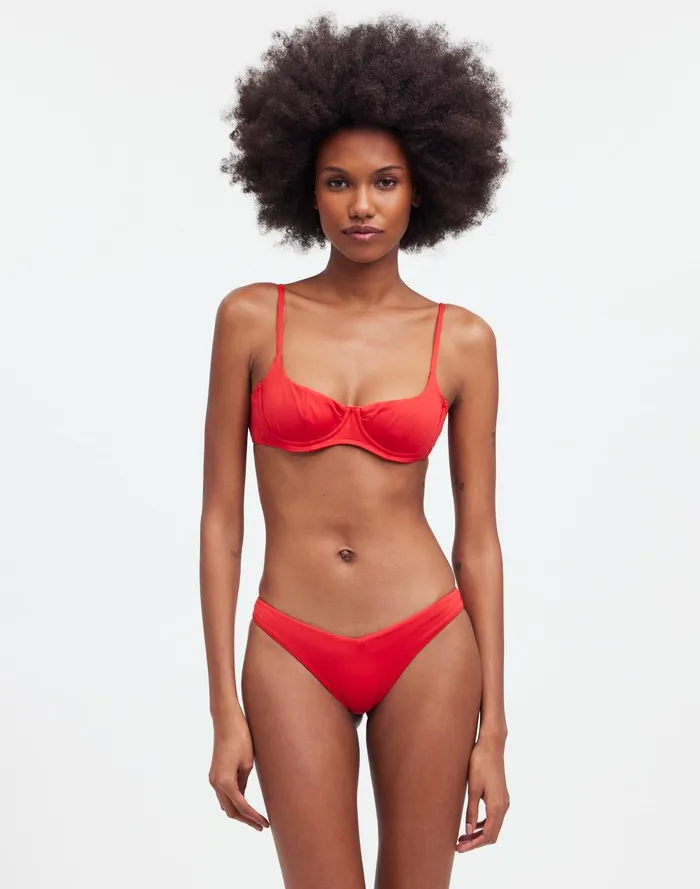 Women Swim Madewell Frankies Bikinis Cola Underwire Balconette Bikini Top