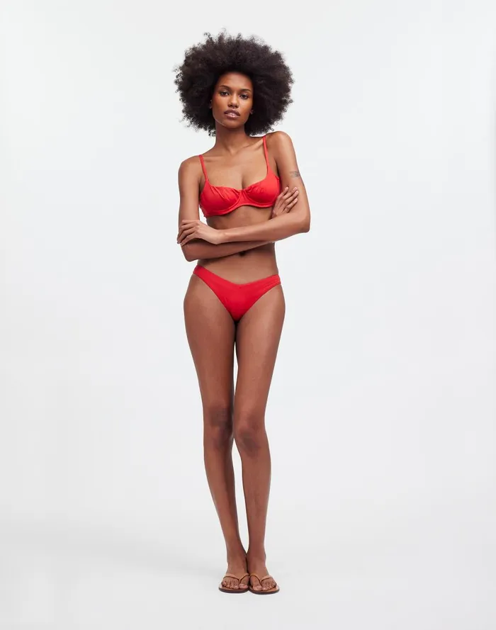 Women Swim Madewell Frankies Bikinis Cola Underwire Balconette Bikini Top