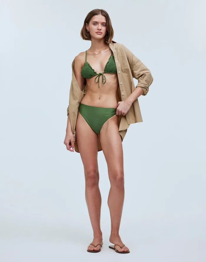 Women Swim Madewell Frankies Bikinis Laura Satin Bottom