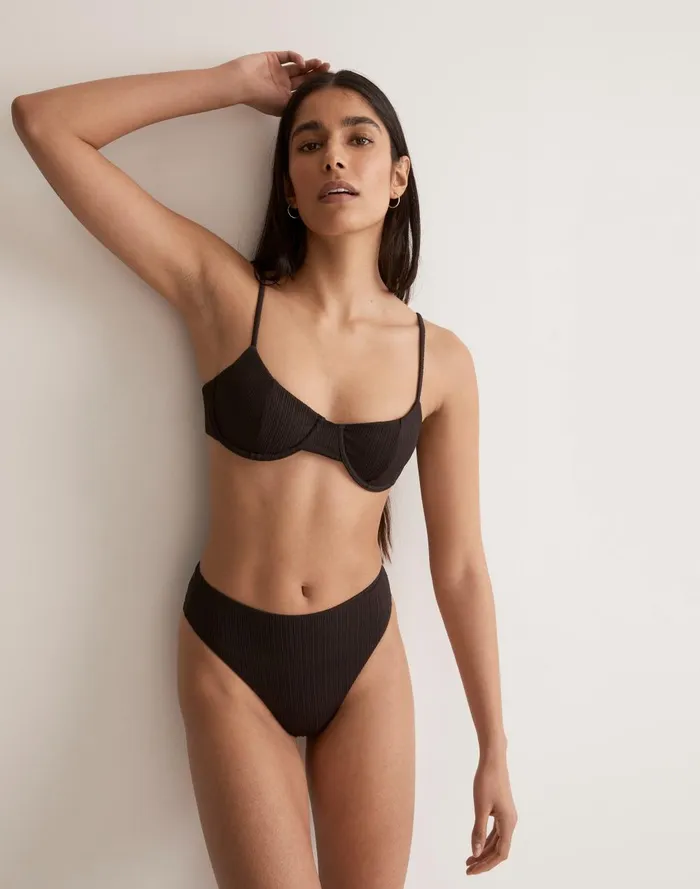 Women Swim Madewell Frankies Bikinis Pam Pliss Bikini Top
