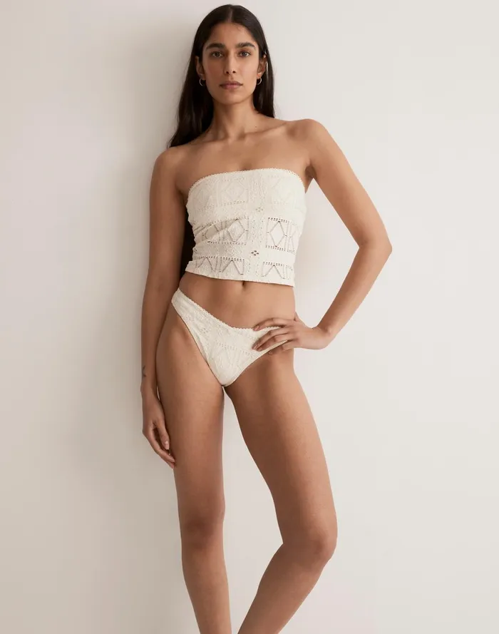 Women Swim Madewell Frankies Bikinis Patchwork Enzo Bikini Bottom