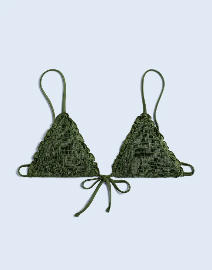 Women Swim Madewell Frankies Bikinis Penny Satin Bikini Top