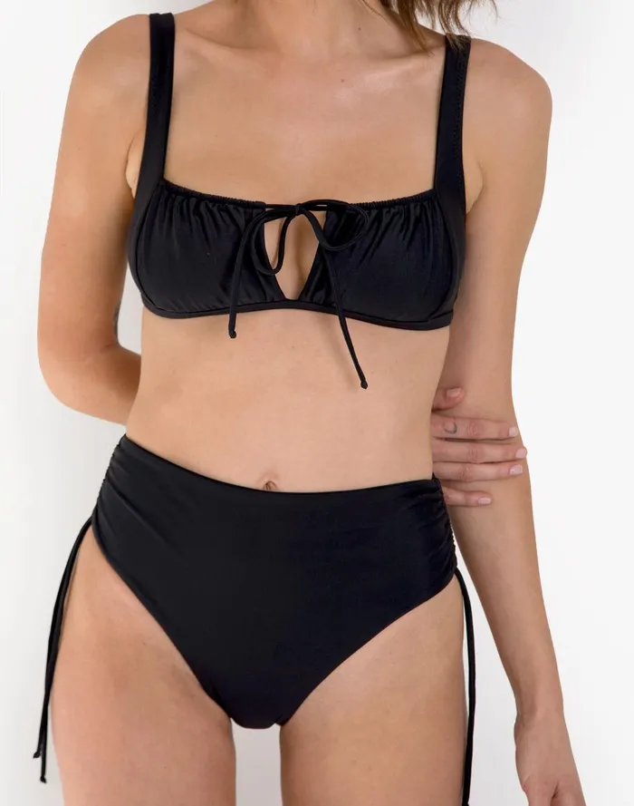 Women Swim Madewell GALAMAAR Ruched HighWaist Bikini Bottom