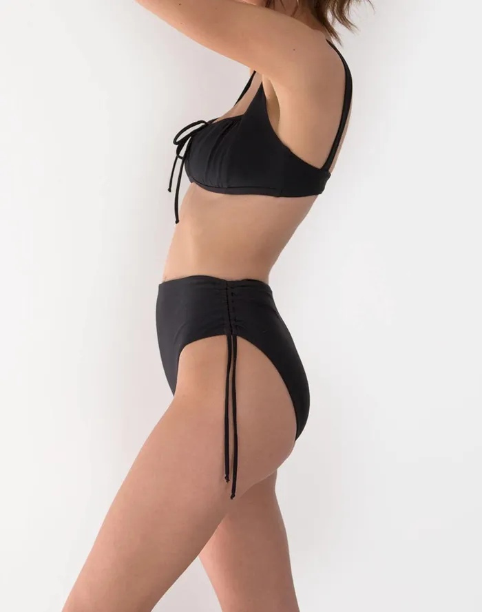 Women Swim Madewell GALAMAAR Ruched HighWaist Bikini Bottom