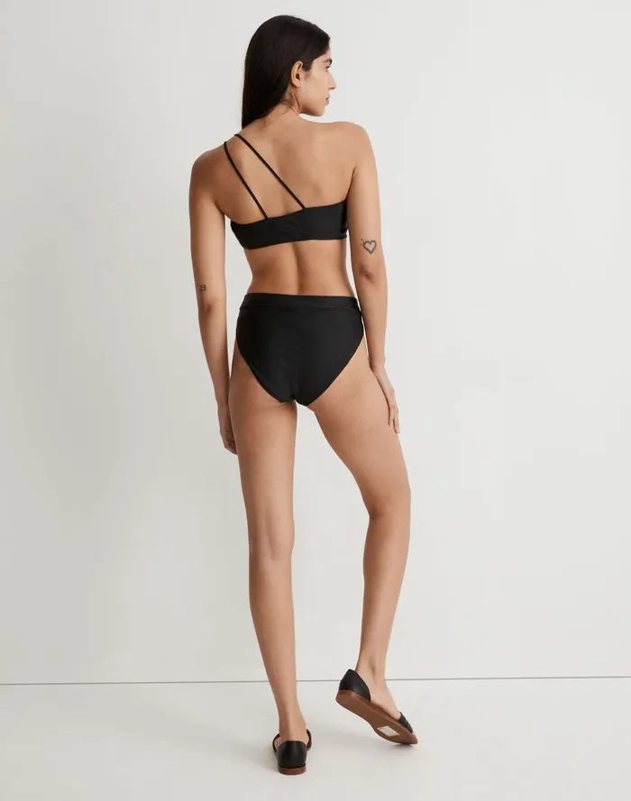 Women Swim Madewell HighRise Crossover Bikini Bottom