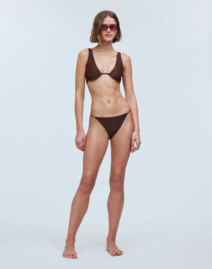 Women Swim Madewell Jade Swim Bare Minimum Bikini Bottom