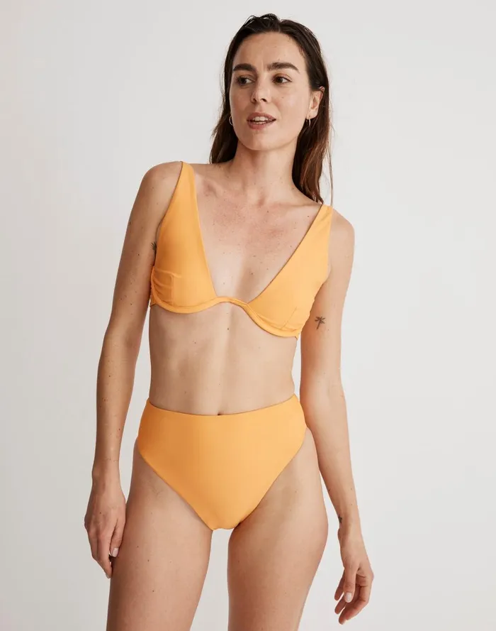 Women Swim Madewell Jade Swim Paloma Bikini Top